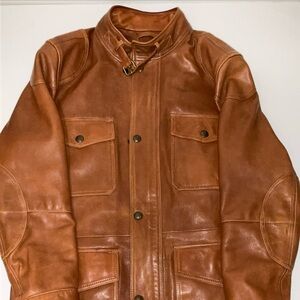 Robert Graham, Classic Fit Size S  Leather Jacket Brown Color